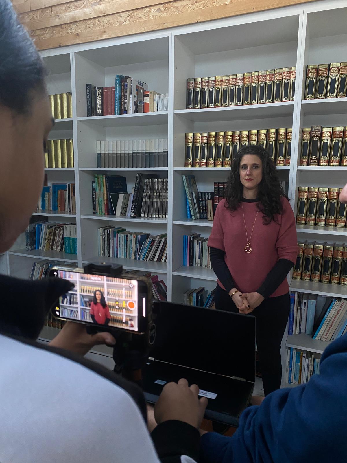 Gravação do projeto - Projeto 360º Inclusão - com a professora Mara e alunos de Multimédia