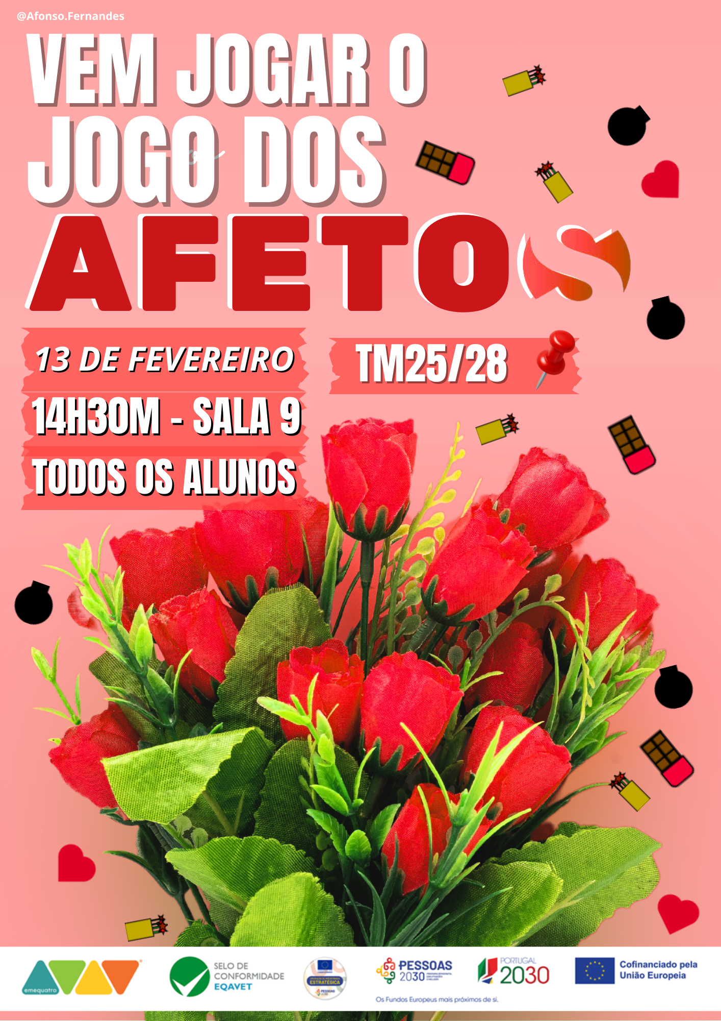 Criação de cartazes para dia dos afetos.